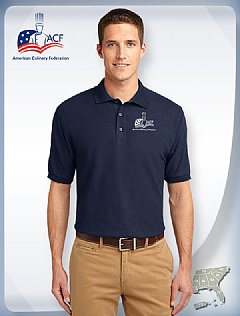 "SILK TOUCH" Men's Polo Shirt-Navy blue