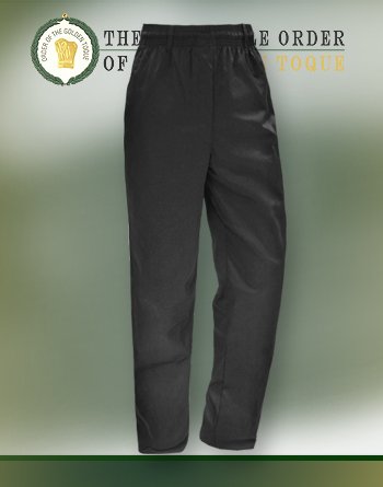 Golden Toque Unisex Black Chef Pants Style# NC-3002