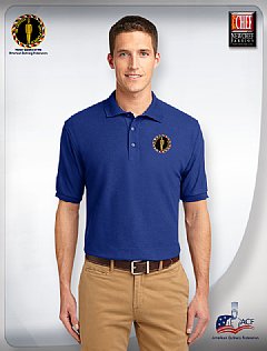 "AAC" Silk Touch Men's Polo Shirt-Royal Blue