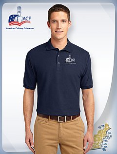 "SILK TOUCH" Men's Polo Shirt-Navy blue