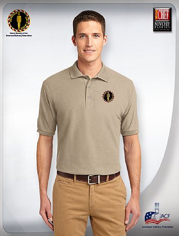 "AAC" Silk Touch Men's Polo Shirt-Stone