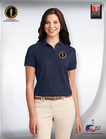 "AAC" Silk Touch Women's Polo Shirt-Navy