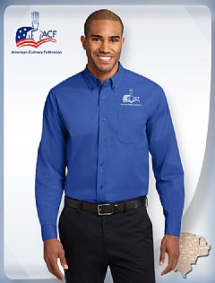 "EASY CARE" Men's Shirt-Royal blue