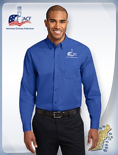 "EASY CARE" Men's Shirt-Royal blue