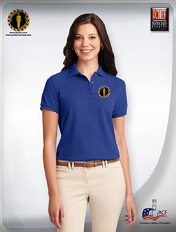 "AAC" Silk Touch Women's Polo Shirt-Royal Blue