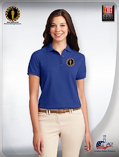 "AAC" Silk Touch Women's Polo Shirt-Royal Blue