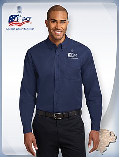 "EASY CARE" Men's Shirt-Navy blue