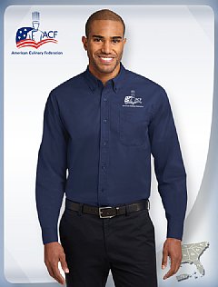 "EASY CARE" Men's Shirt-Navy blue