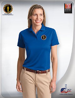 "AAC" Silky Bamboo Women's Sports Polo Shirt-Royal Blue
