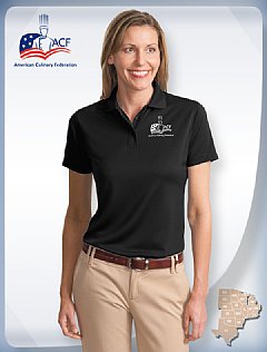 "SPORT" Women's Polo Shirt-Black