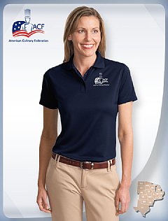 "SPORT" Women's Polo Shirt-Navy blue