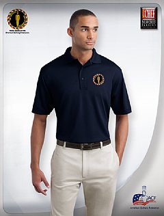 "AAC" Silky Bamboo Men's Sports Polo Shirt-Navy