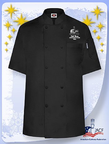 2020 DALLAS - NC-AUSTIN Chef Coat in Black