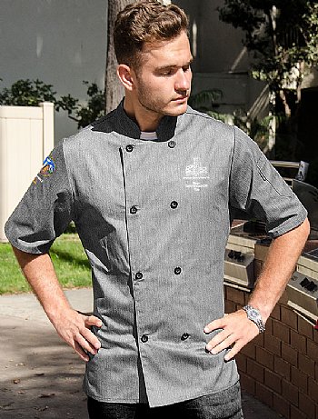 2020 SEATTLE - NC-1001NB-SS Chef Coat in Heather Grey
