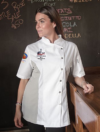 2020 NASHVILLE - NC-CECIL Ladies Chef Coat in White