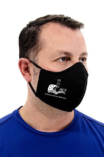 (2 for $20) BLACK WASHABLE FACEMASK - NC-MASK-ISO